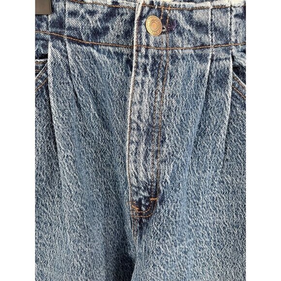 Vintage Levis Brown Tab 573 Ladies Jeans High Waist Pleated Front Size 7 - Picture 5 of 16